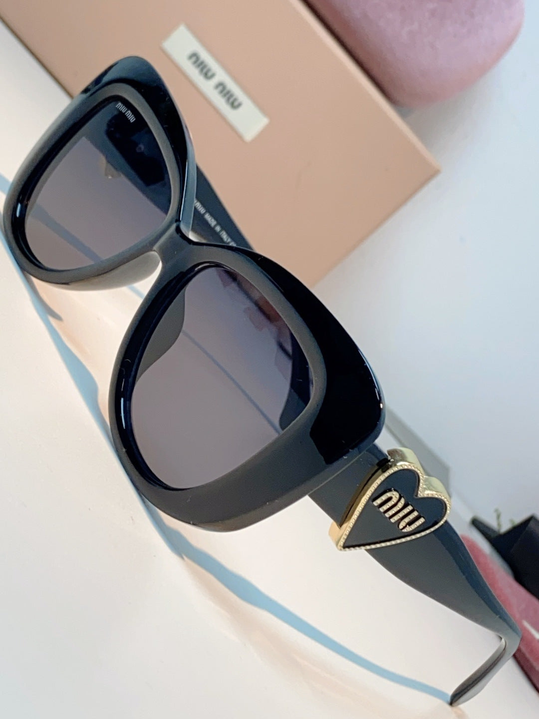 Miu Miu Cat-Eye Black Lens Sunglasses for Men & Women - 466153 - detail image 7
