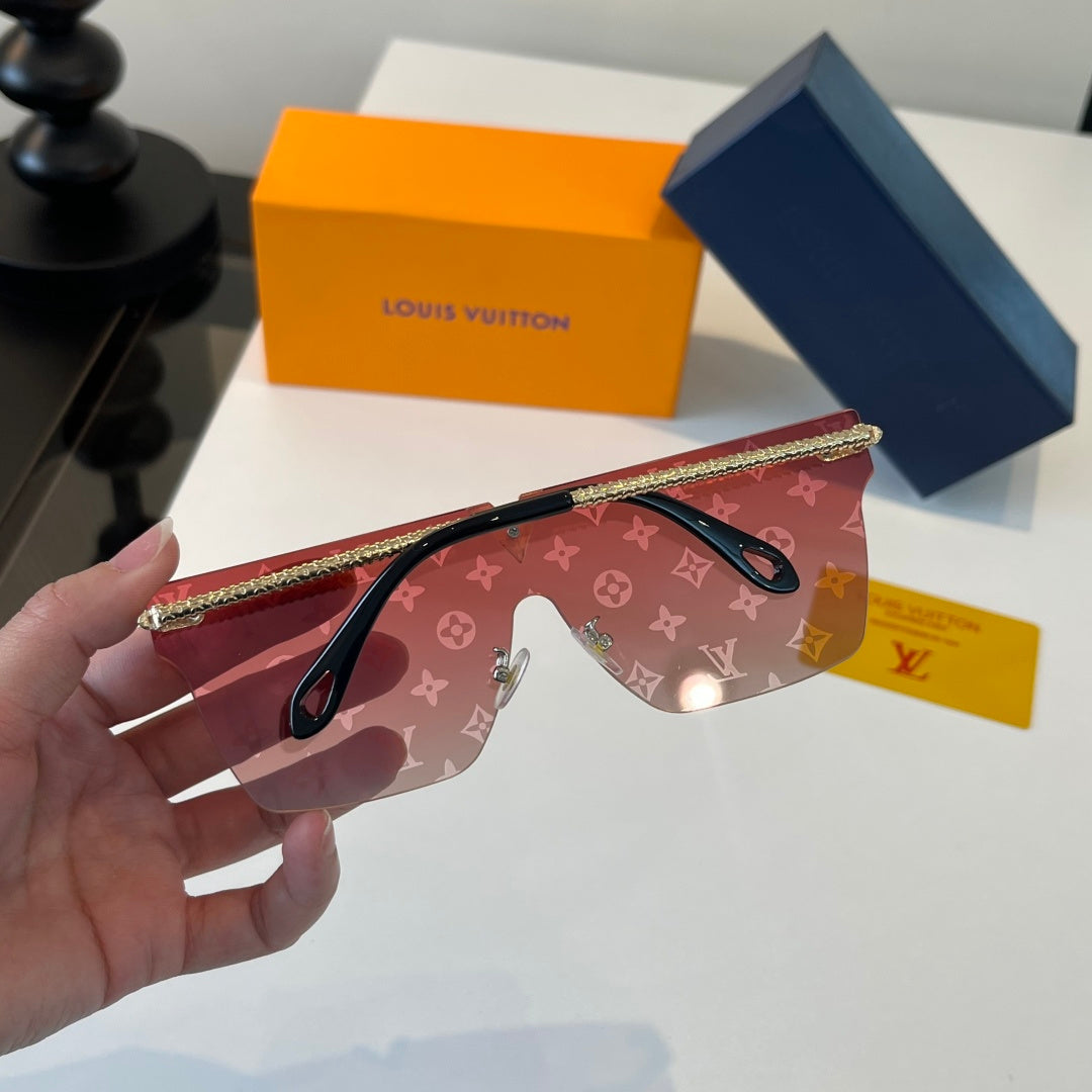 Louis Vuitton Metal Aviator Red Lens Sunglasses for Men & Women - 414795 - detail image 6