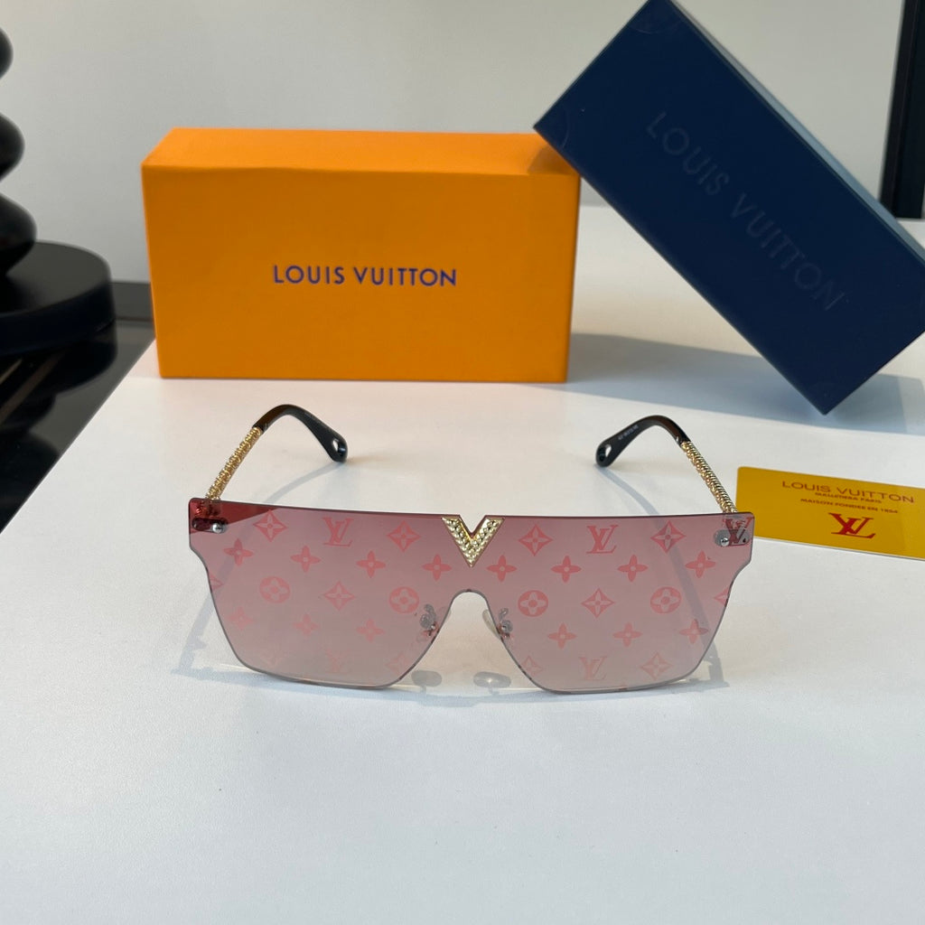 Louis Vuitton Metal Aviator Red Lens Sunglasses for Men & Women - 414795 - detail image 2