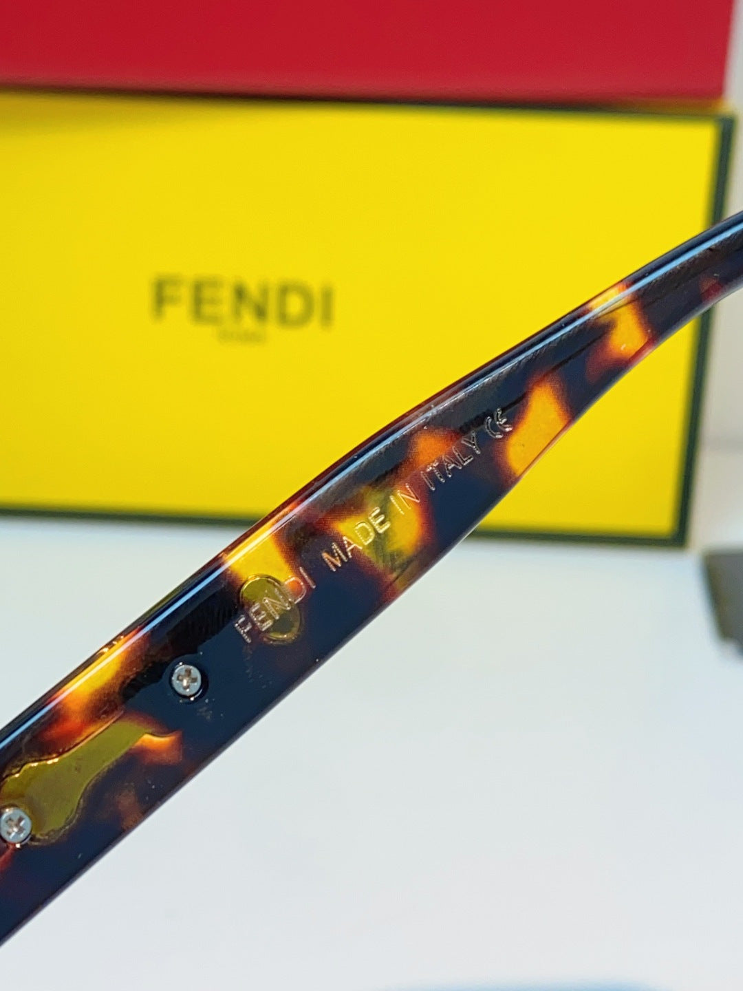 Fendi Metal Square Brown Lens Sunglasses for Men & Women - detail image 8