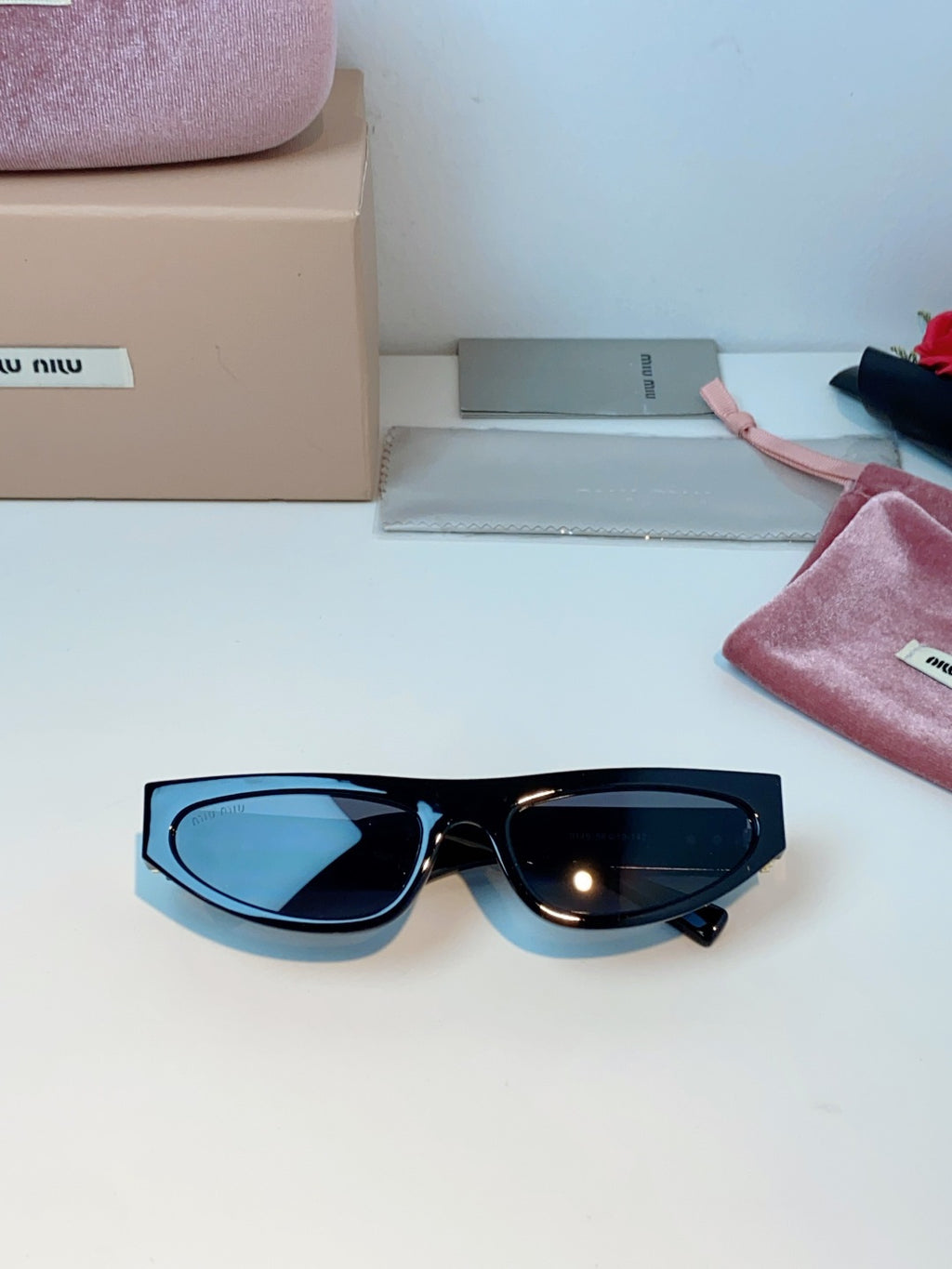 Miu Miu Cat-Eye Black Lens Sunglasses for Men & Women - 487665 - detail image 9