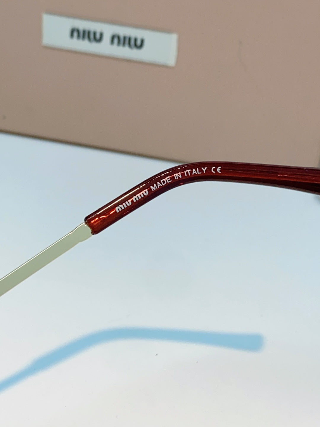 Miu Miu Metal Round Red Lens Sunglasses for Men & Women - detail image 8