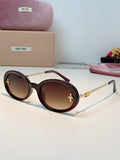 Miu Miu Metal Round Red Lens Sunglasses for Men & Women