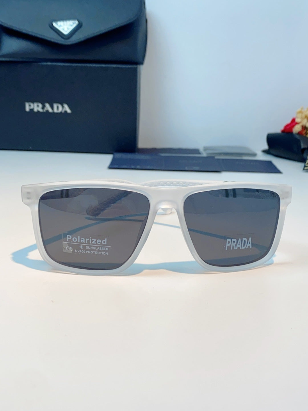 Prada Polarized Fashion Gray Lens Sunglasses for Men - 358447 - detail image 2
