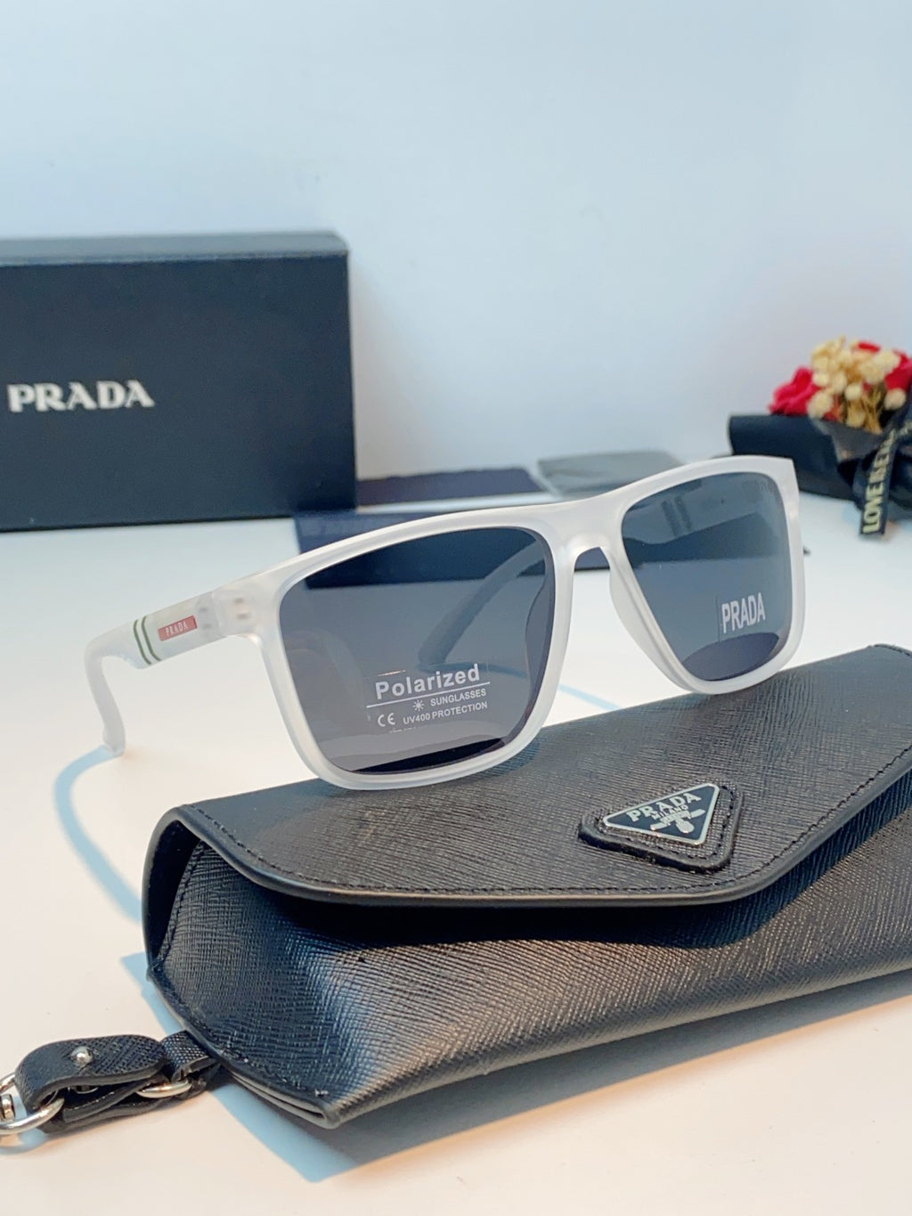Prada Polarized Fashion Gray Lens Sunglasses for Men - 358447 - detail image 10