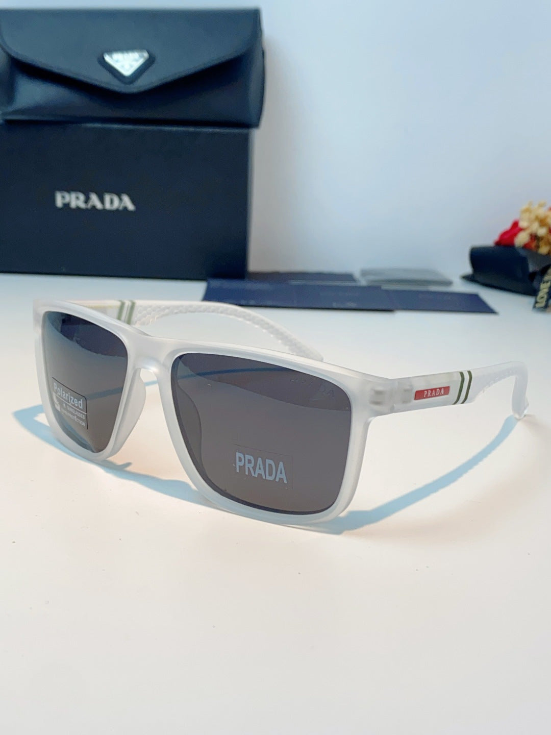 Prada Polarized Fashion Gray Lens Sunglasses for Men - 358447