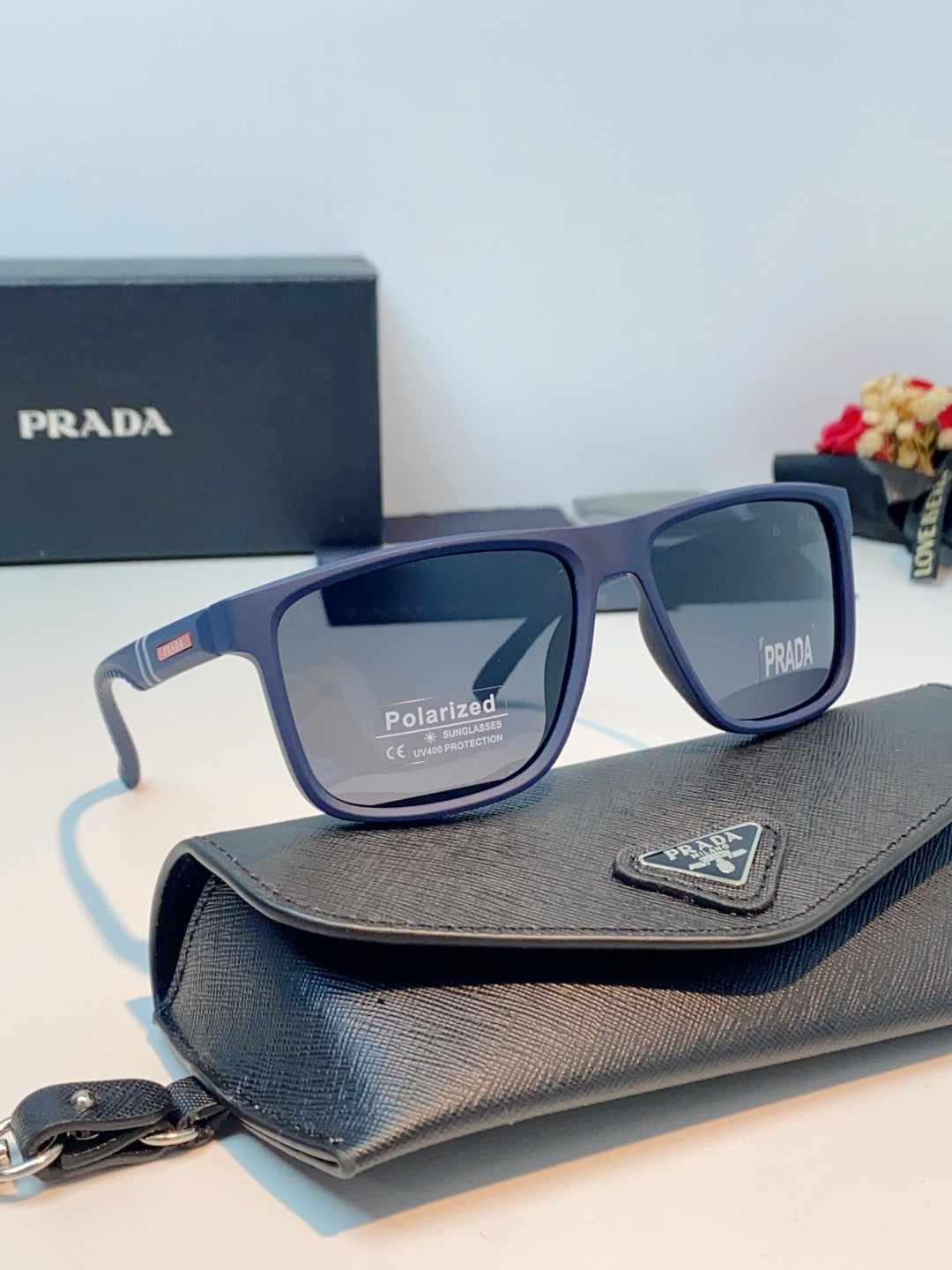 Prada Polarized Fashion Blue Lens Sunglasses for Men - 358446 - detail image 10