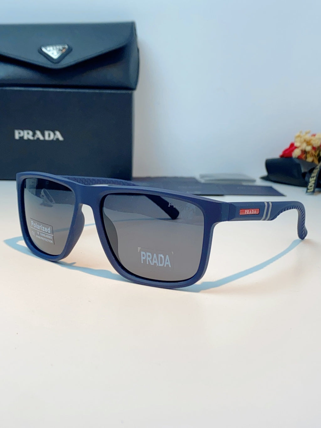Prada Polarized Fashion Blue Lens Sunglasses for Men - 358446