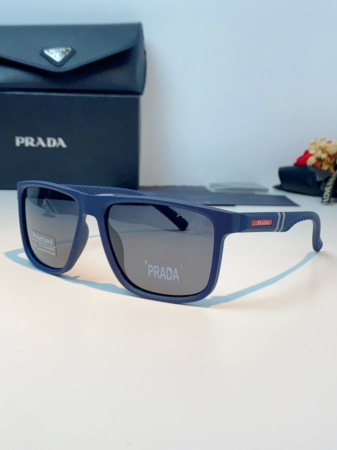 Prada Polarized Fashion Blue Lens Sunglasses for Men - 358446