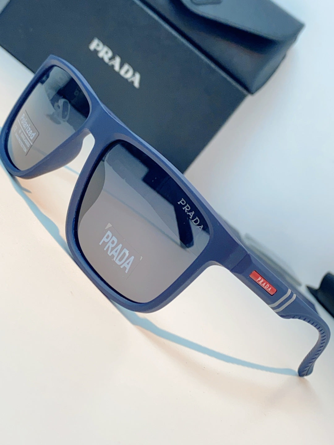 Prada Polarized Fashion Blue Lens Sunglasses for Men - 358446 - detail image 7