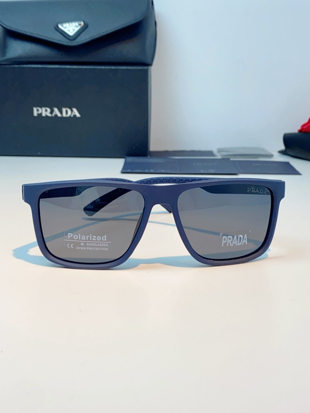 Prada Polarized Fashion Blue Lens Sunglasses for Men - 358446 - detail image 2