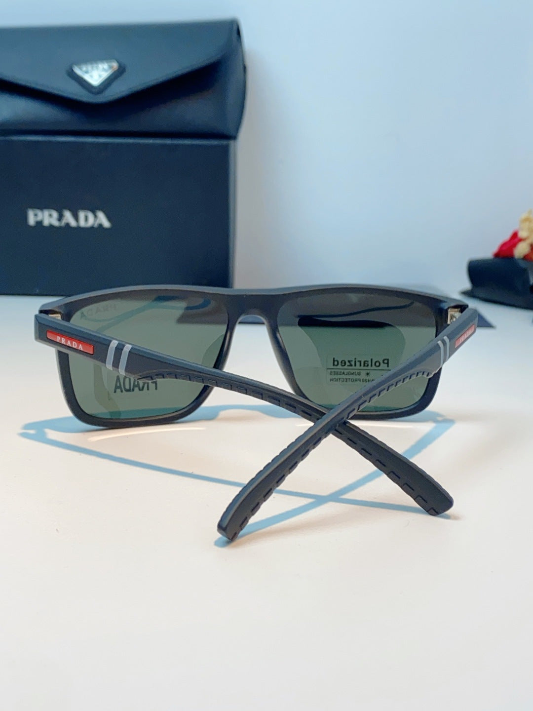 Prada Polarized Fashion Blue Lens Sunglasses for Men - 358448 - detail image 3
