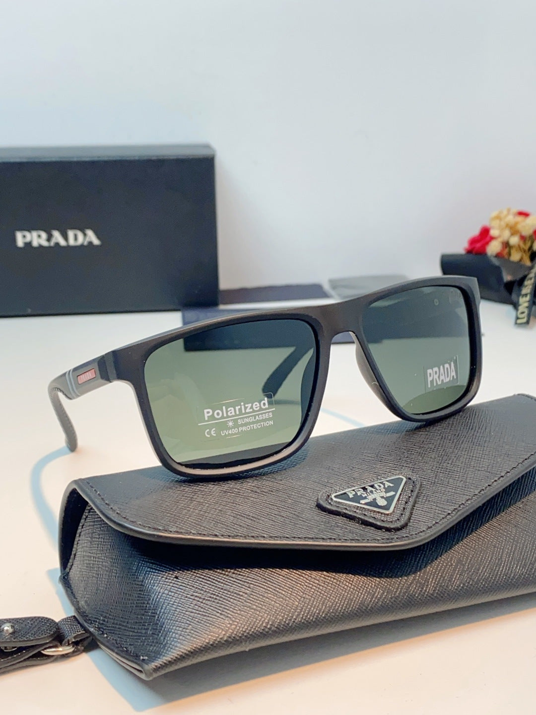 Prada Polarized Fashion Blue Lens Sunglasses for Men - 358448 - detail image 10