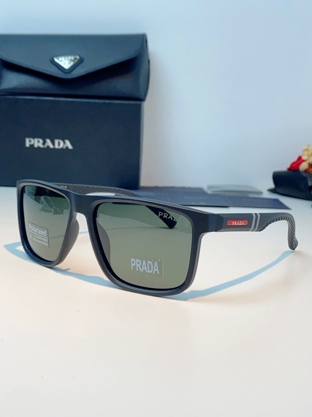 Prada Polarized Fashion Blue Lens Sunglasses for Men - 358448