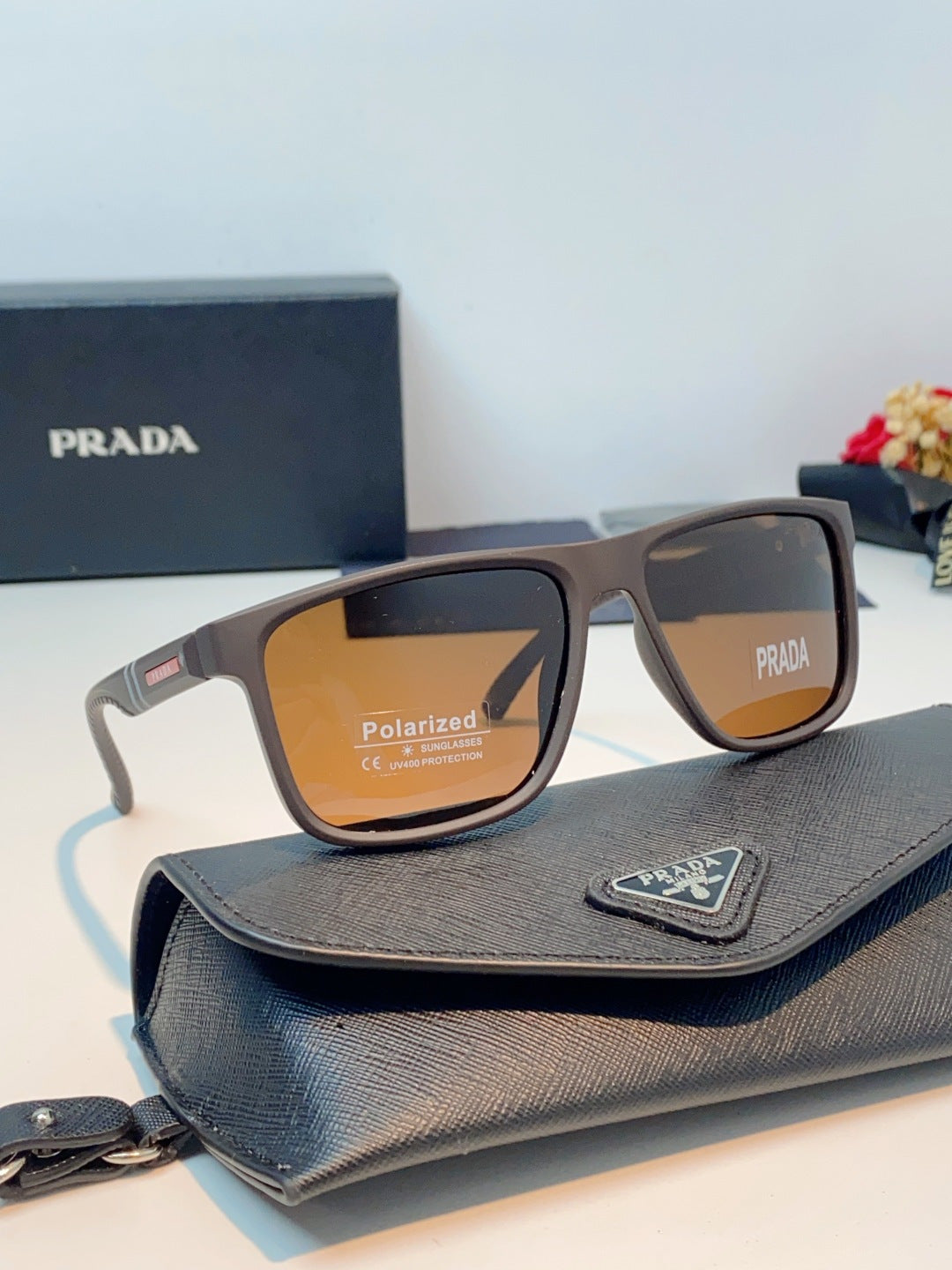 Prada Polarized Fashion Brown Lens Sunglasses for Men - 358450 - detail image 10