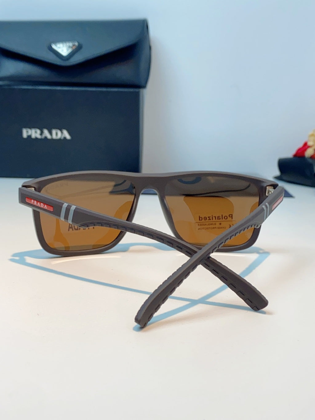 Prada Polarized Fashion Brown Lens Sunglasses for Men - 358450 - detail image 3