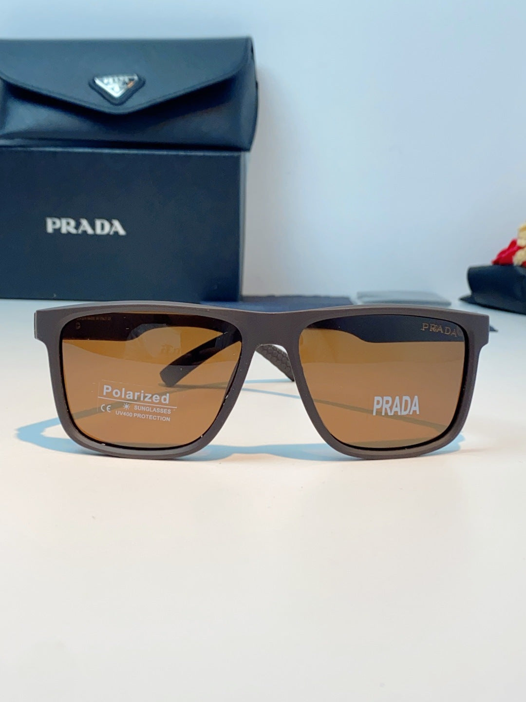 Prada Polarized Fashion Brown Lens Sunglasses for Men - 358450 - detail image 2