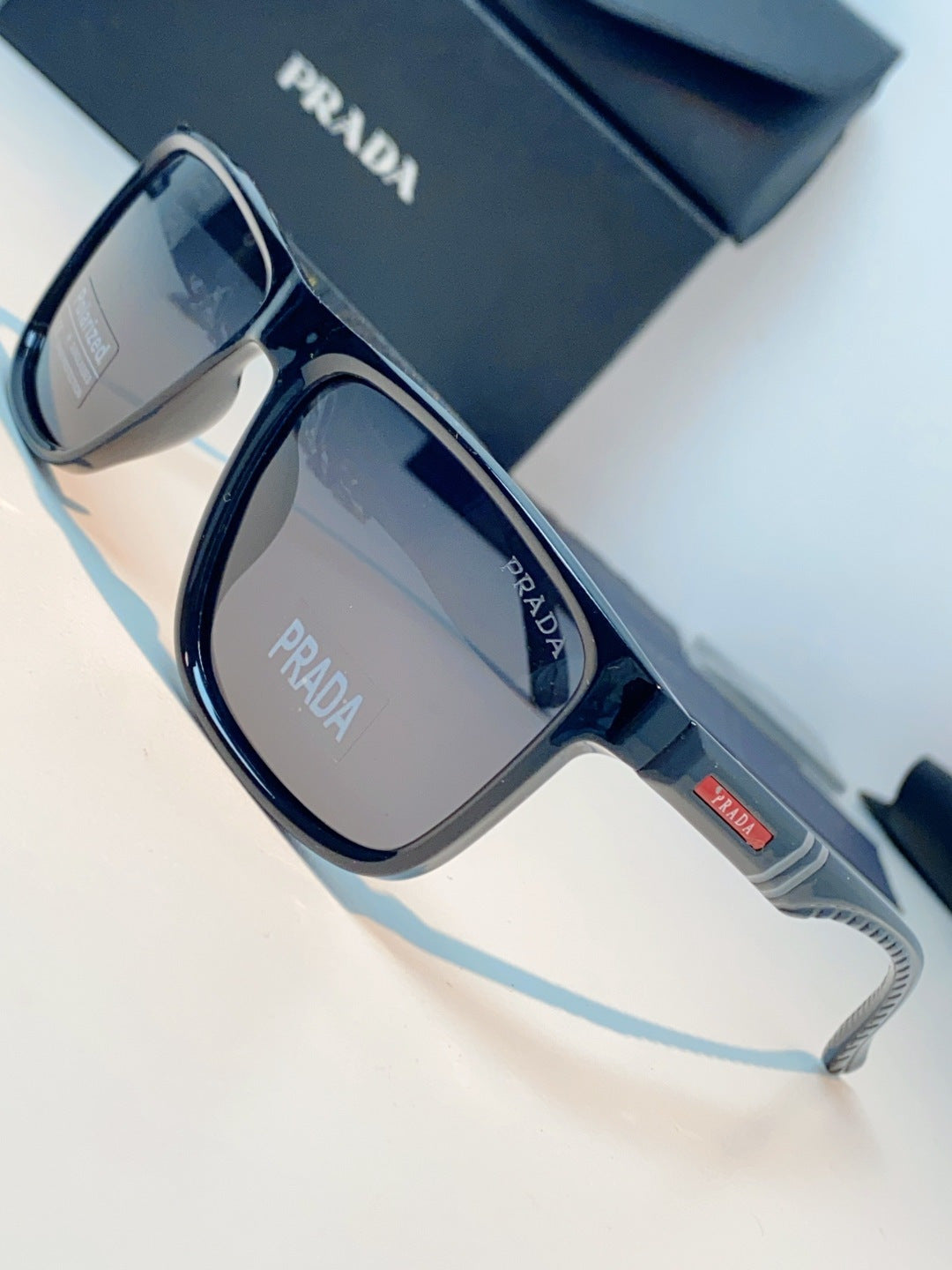 Prada Polarized Fashion Blue Lens Sunglasses for Men - detail image 7