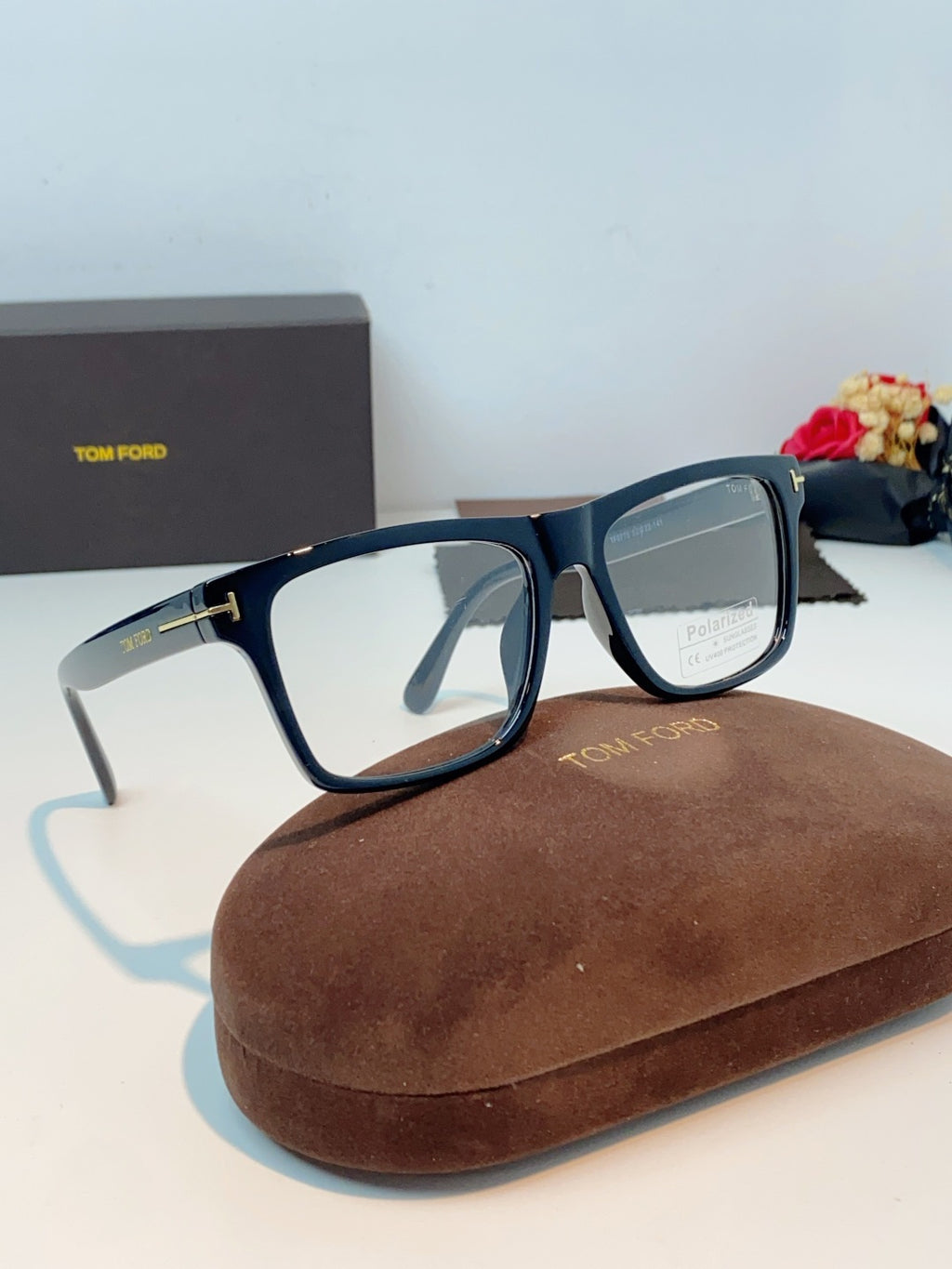 Tom Ford Metal Square Black Lens Sunglasses for Men & Women - 487930 - detail image 10