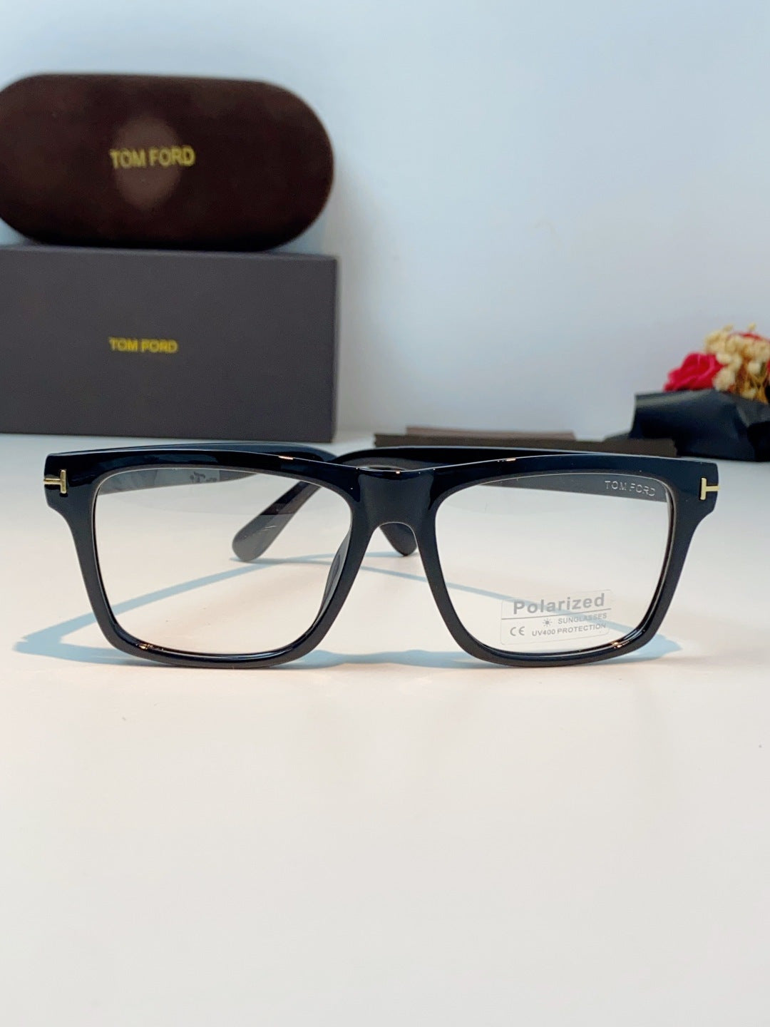 Tom Ford Metal Square Black Lens Sunglasses for Men & Women - 487930 - detail image 2