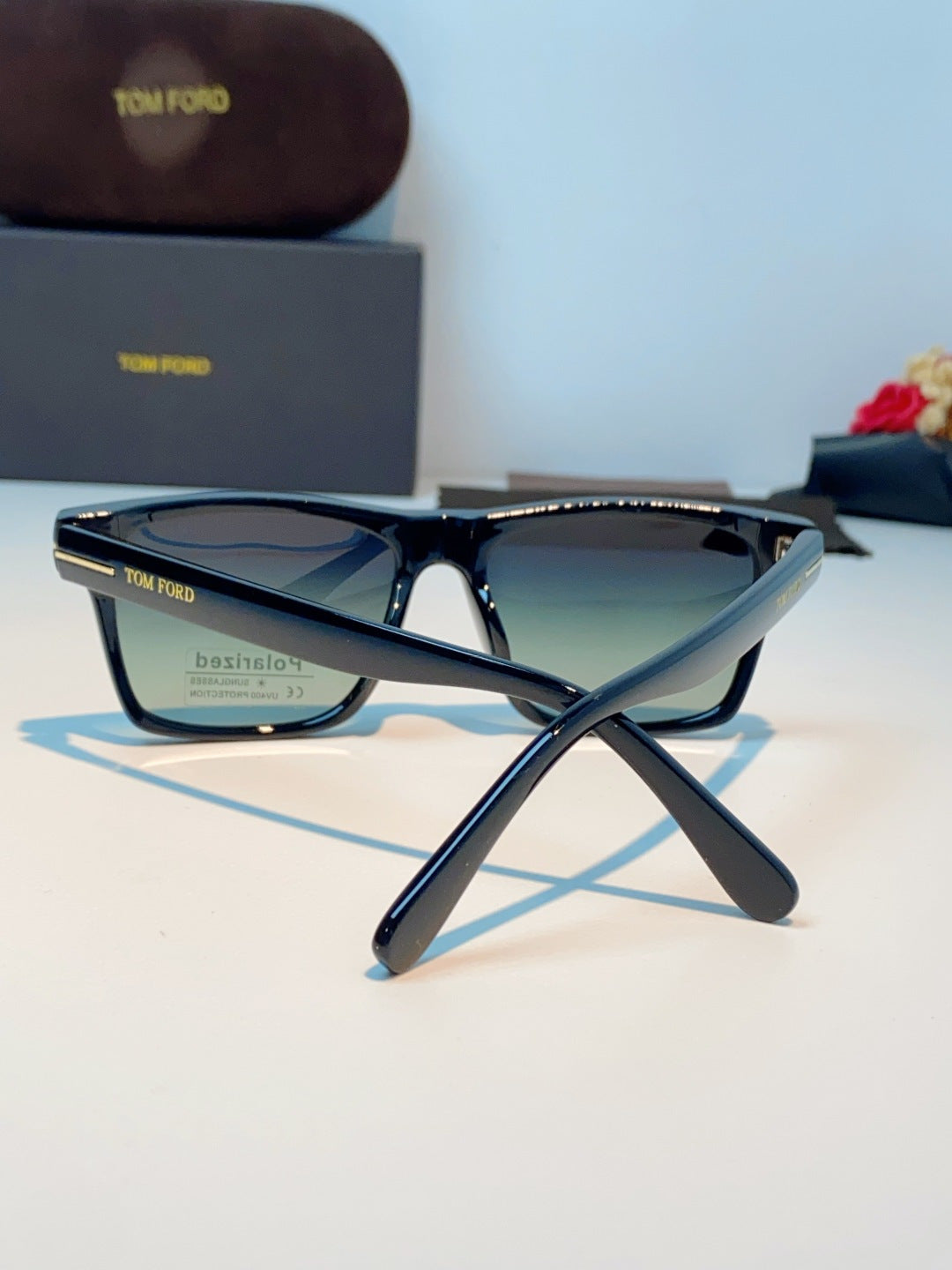 Tom Ford Metal Square Black Lens Sunglasses for Men & Women - detail image 3