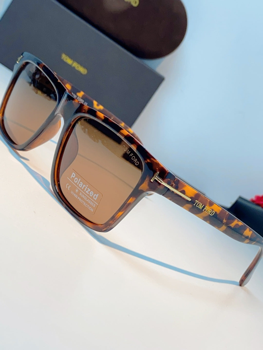 Tom Ford Metal Square Brown Lens Sunglasses for Men & Women - detail image 7