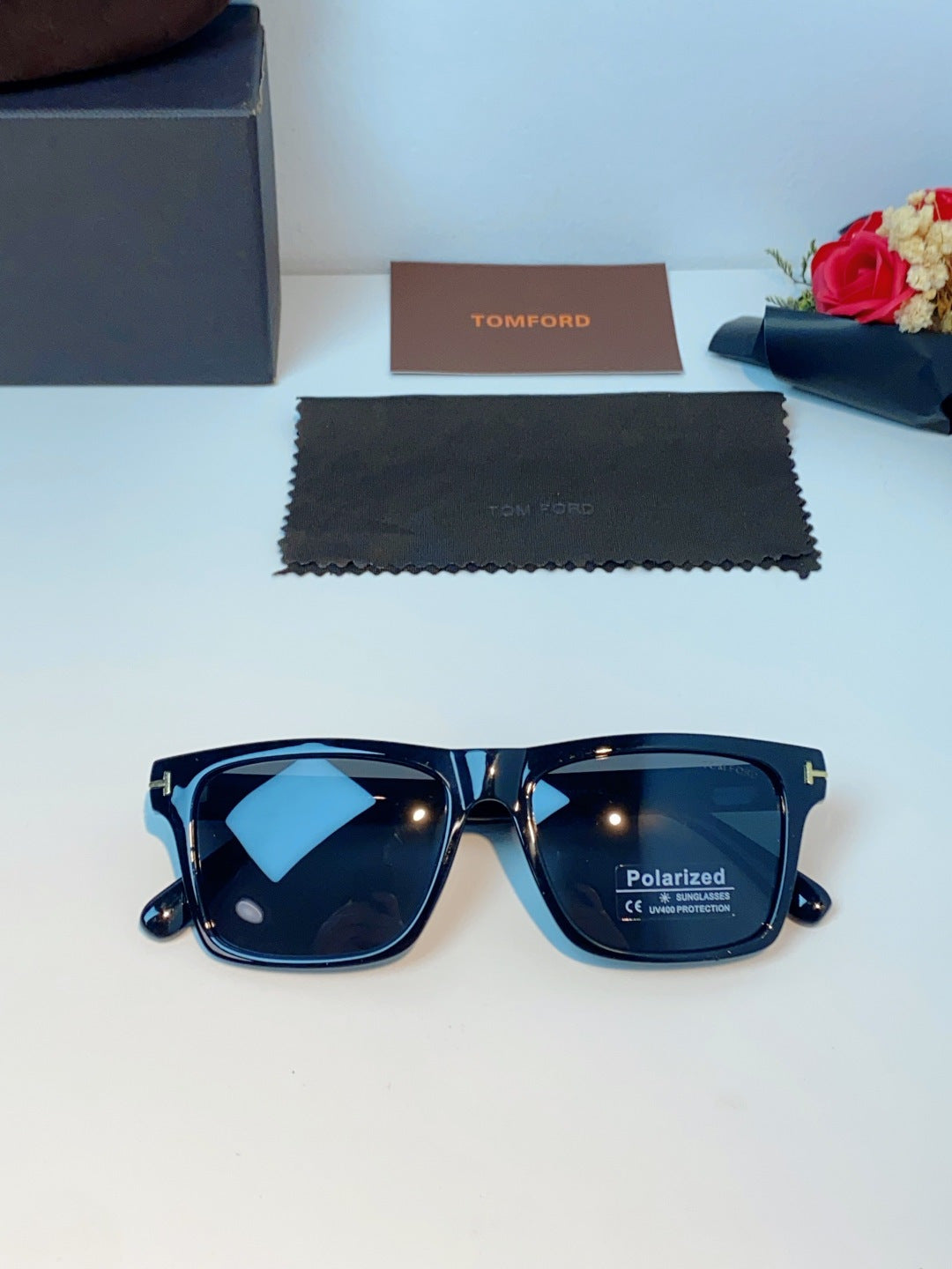 Tom Ford Metal Square Blue Lens Sunglasses for Men & Women - detail image 9