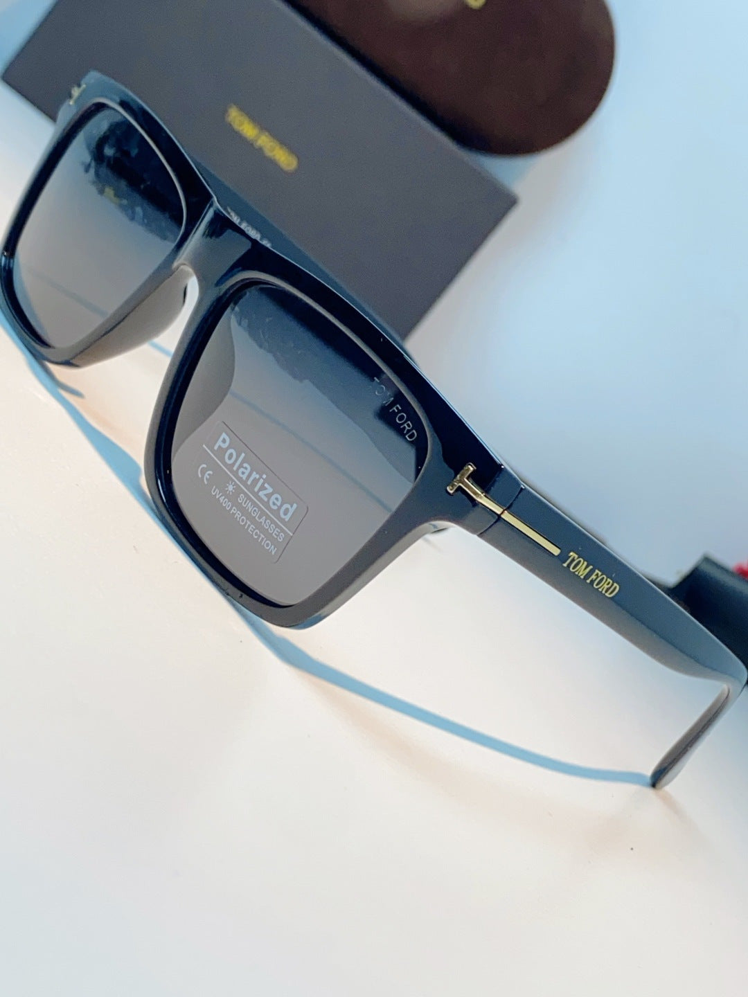 Tom Ford Metal Square Blue Lens Sunglasses for Men & Women - detail image 7