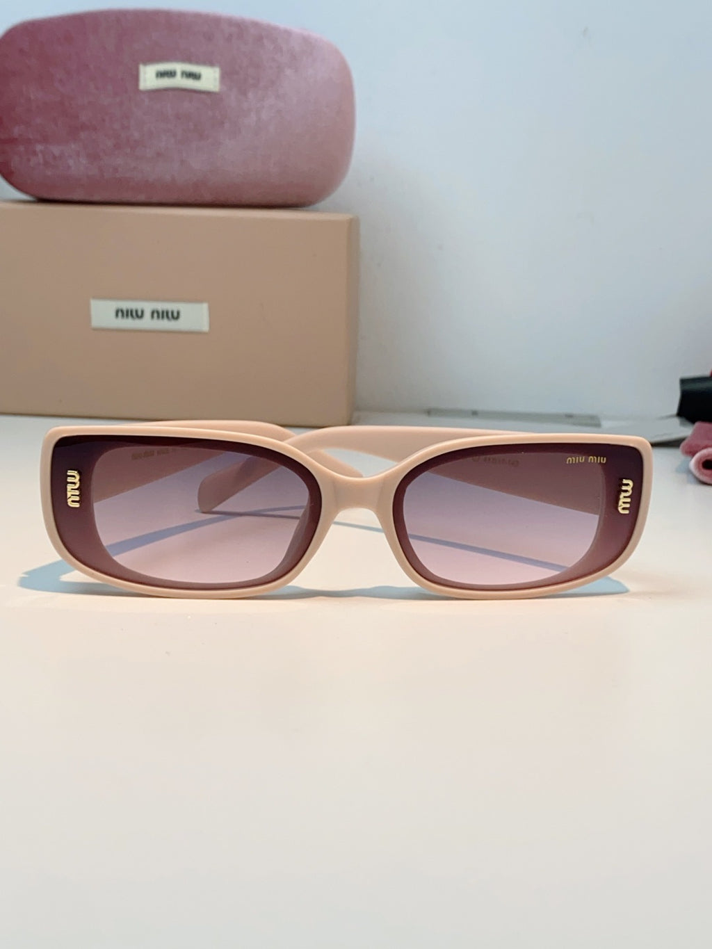 Miu Miu Square Brown Lens Sunglasses for Men & Women - 487750 - detail image 2