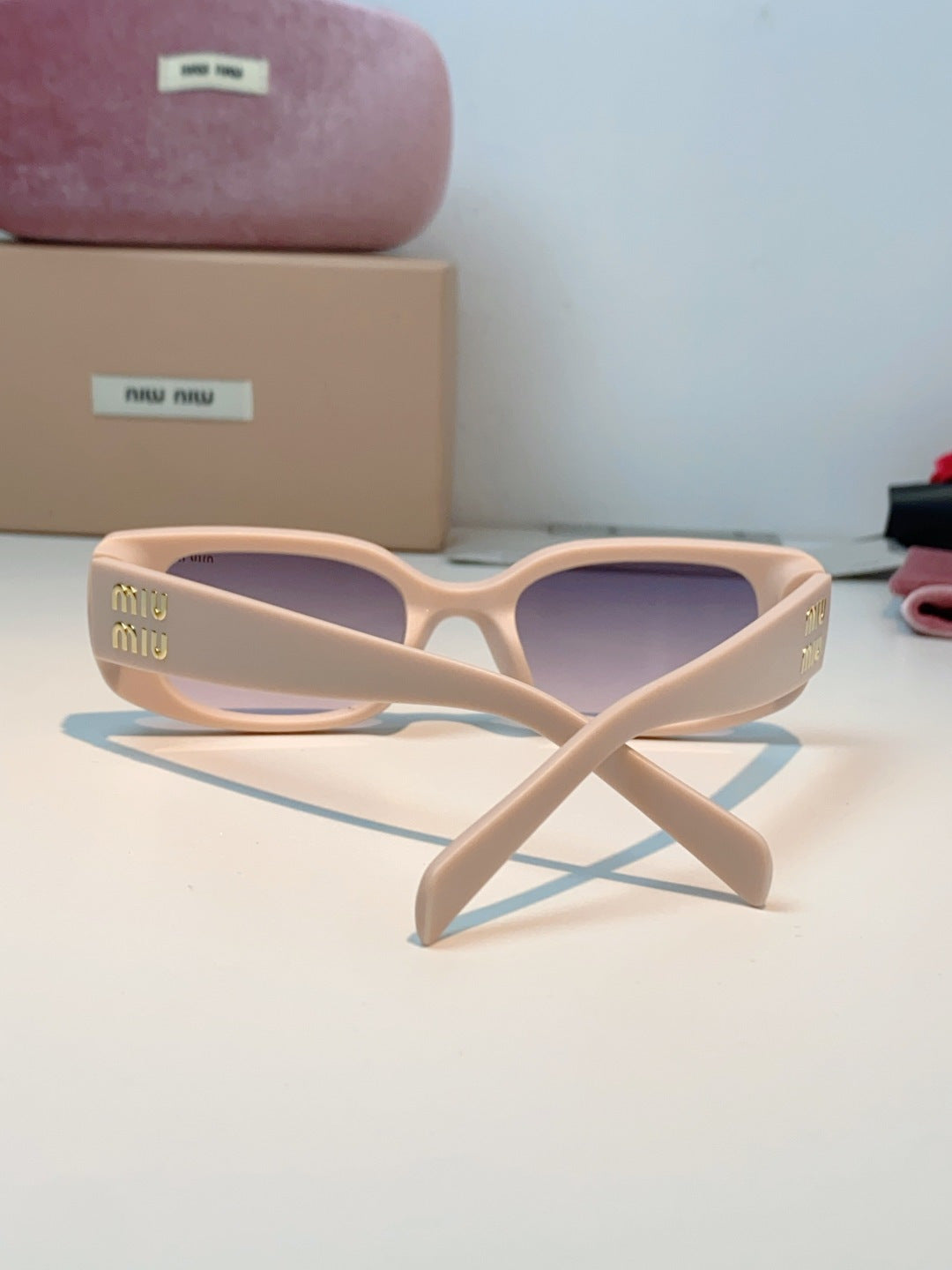 Miu Miu Square Brown Lens Sunglasses for Men & Women - 487750 - detail image 3