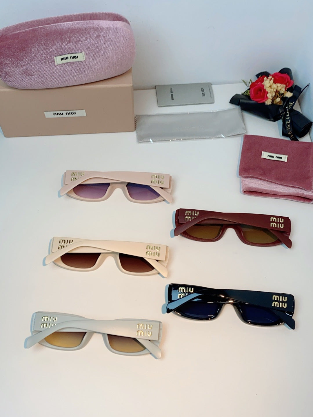 Miu Miu Square Brown Lens Sunglasses for Men & Women - detail image 11