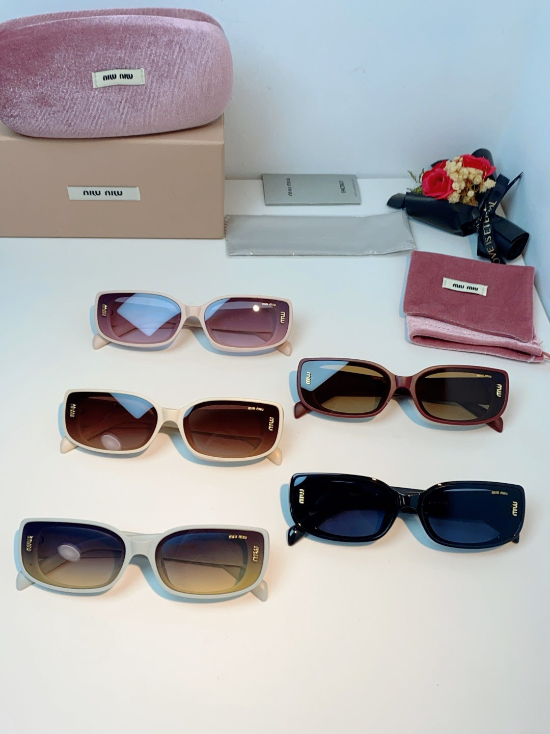 Miu Miu Square Brown Lens Sunglasses for Men & Women - detail image 12
