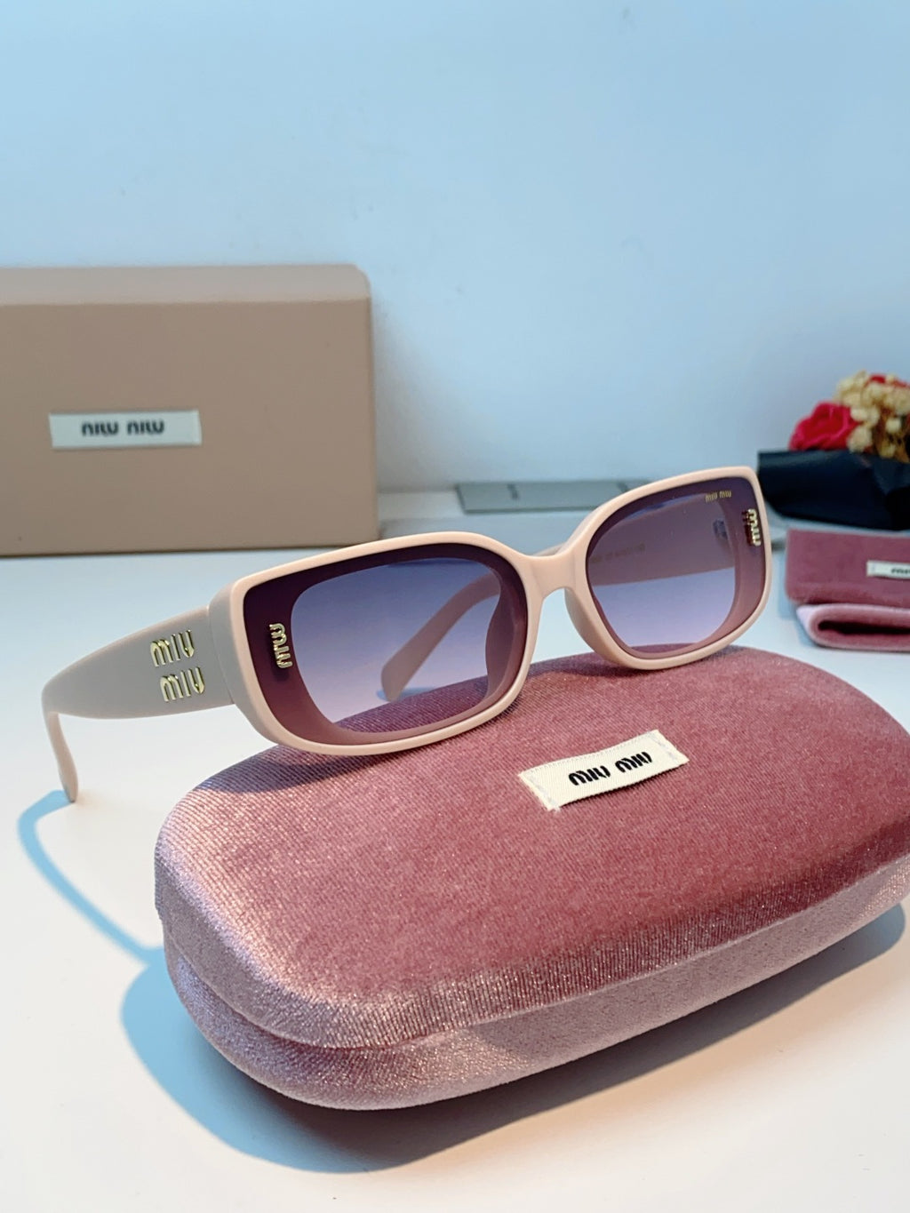 Miu Miu Square Brown Lens Sunglasses for Men & Women - 487750 - detail image 10