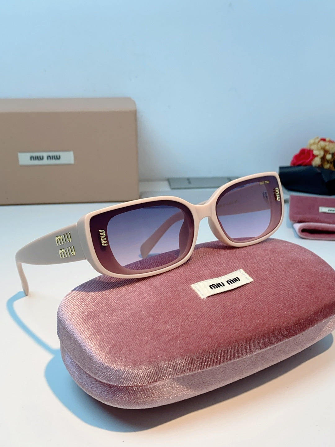 Miu Miu Square Brown Lens Sunglasses for Men & Women - 487750 - detail image 10