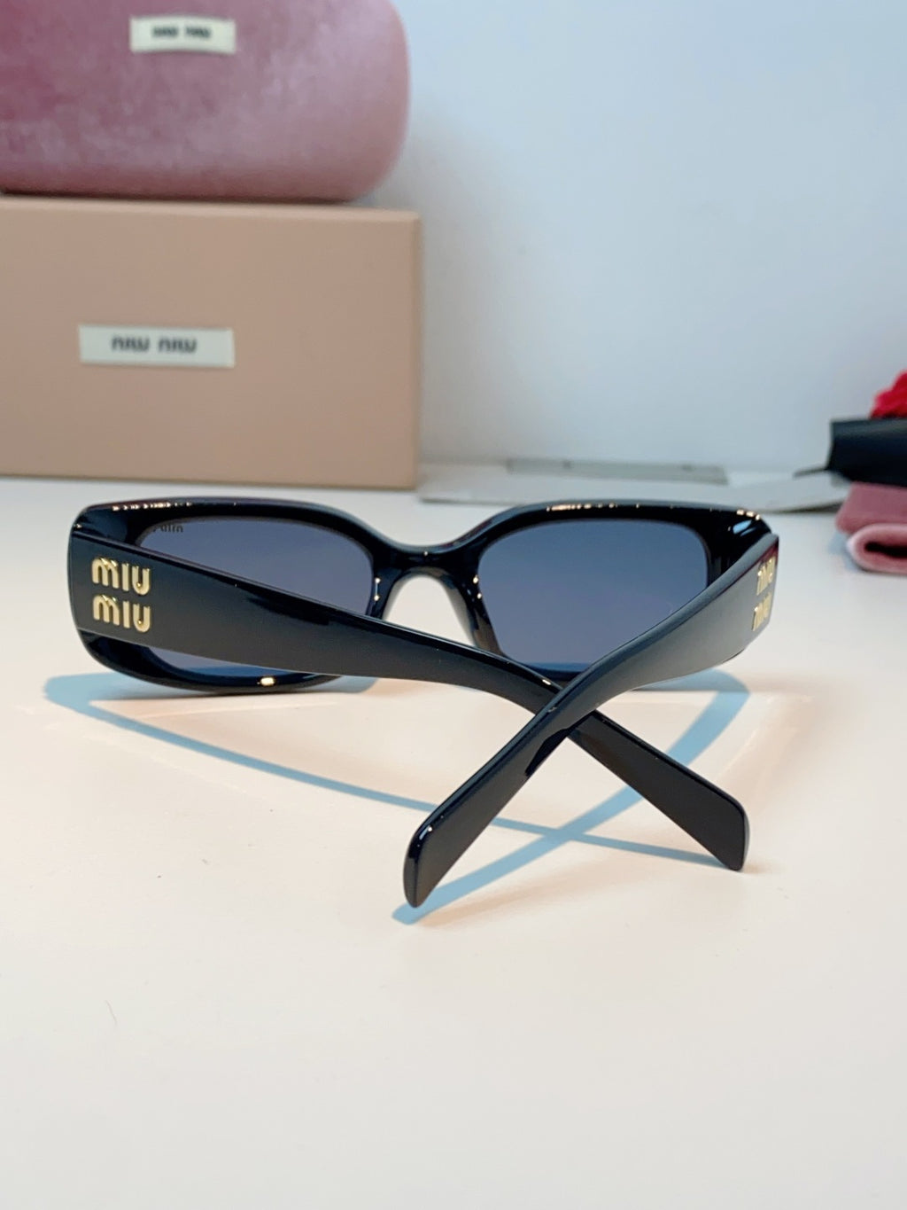 Miu Miu Square Gray Lens Sunglasses for Men & Women - 487553 - detail image 3