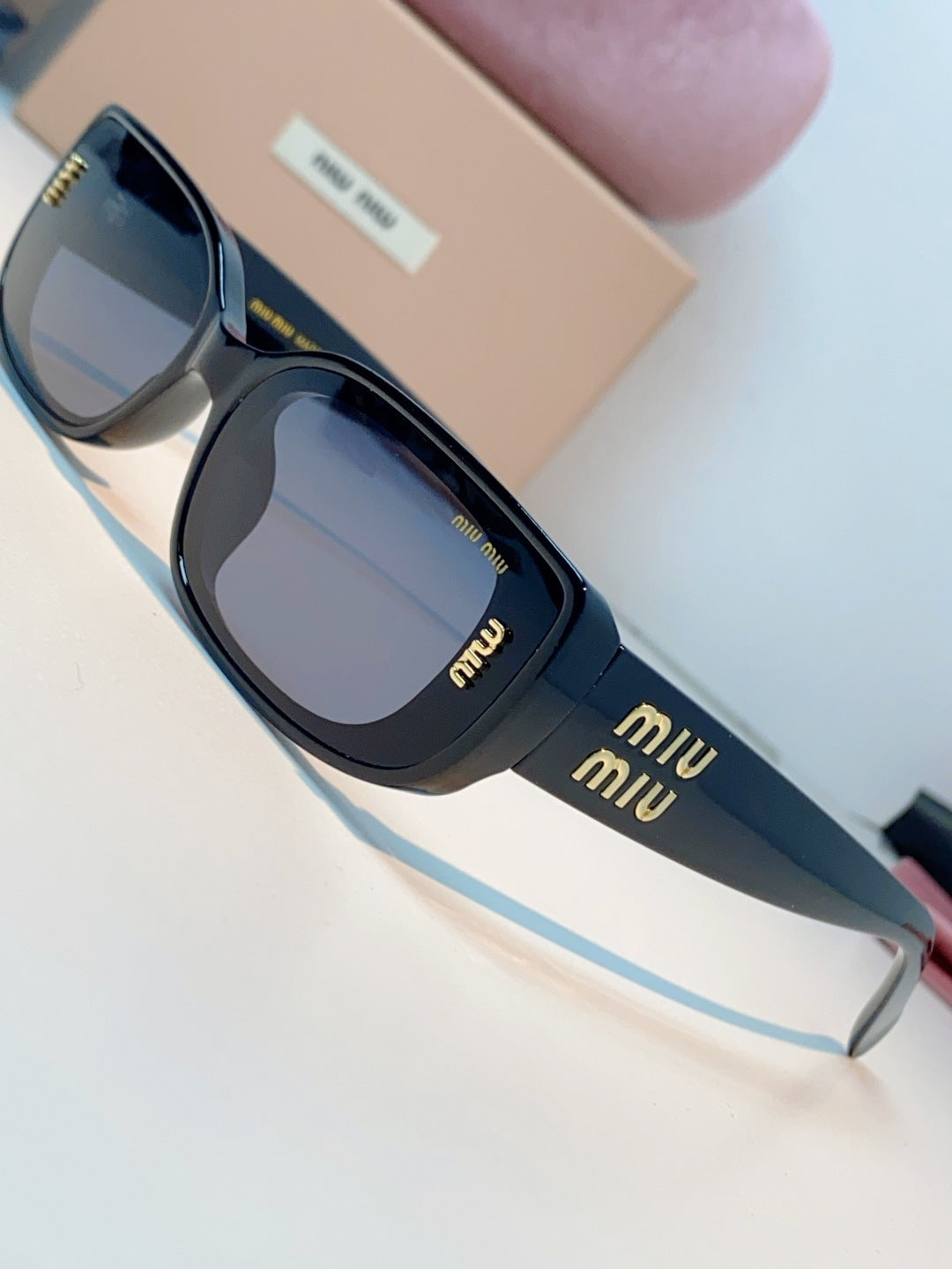Miu Miu Square Gray Lens Sunglasses for Men & Women - 487553 - detail image 7