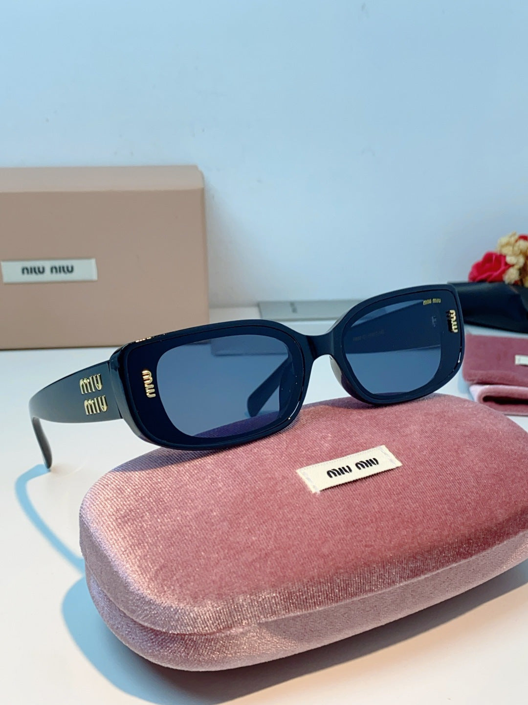 Miu Miu Square Gray Lens Sunglasses for Men & Women - 487553 - detail image 10