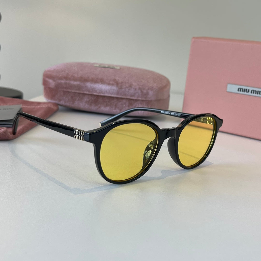 Miu Miu Fashion Gold Lens Sunglasses for Men & Women - 487609