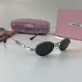 Miu Miu Fashion Silver Lens Sunglasses for Men & Women - 487613