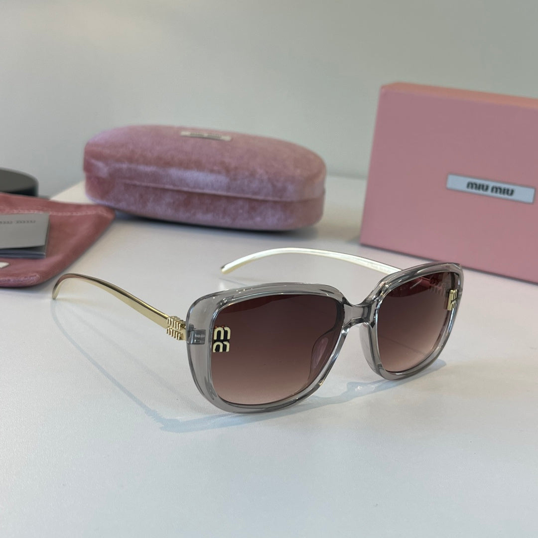Miu Miu Fashion Silver Lens Sunglasses for Men & Women - 416186
