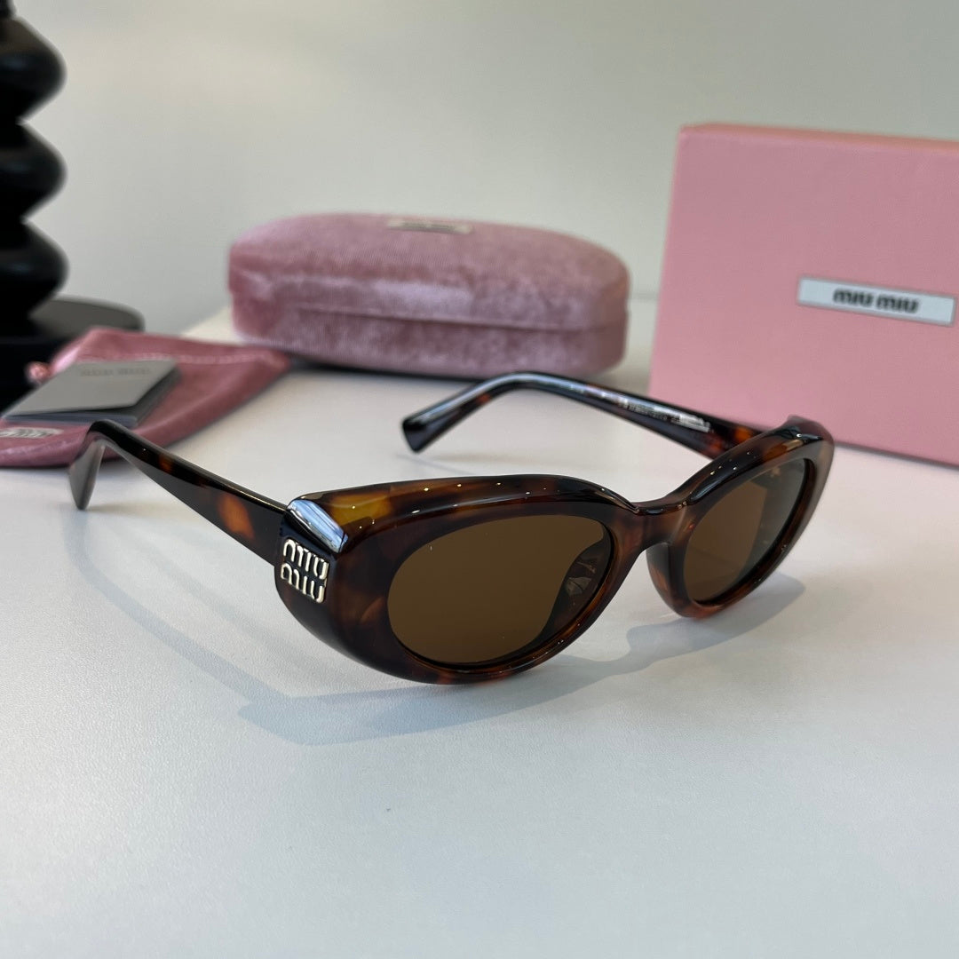 Miu Miu Cat-Eye Black Lens Sunglasses for Men & Women - 466072