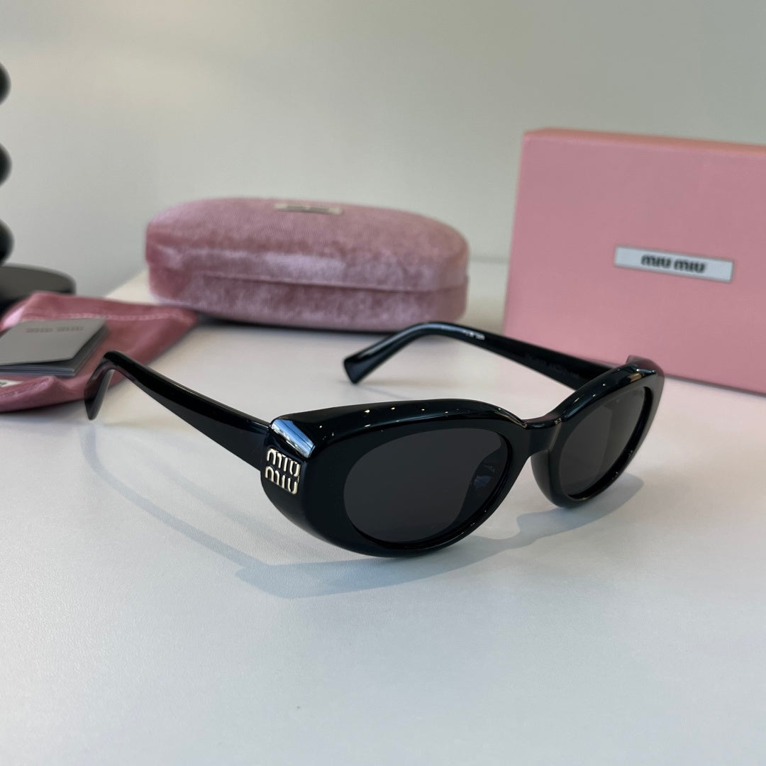 Miu Miu Cat-Eye Silver Lens Sunglasses for Men & Women - 466074