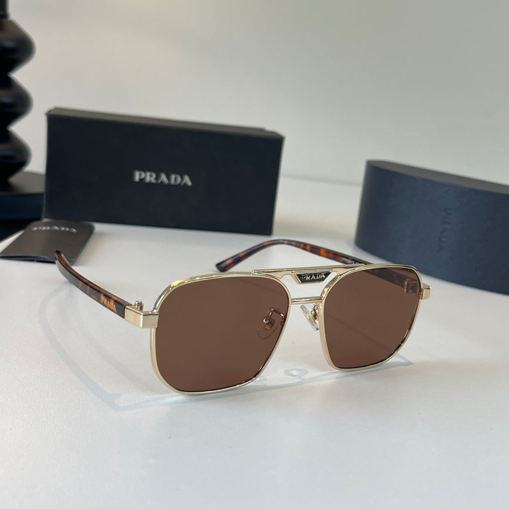 Prada Polarized Fashion Black Lens Sunglasses for Men - 382626