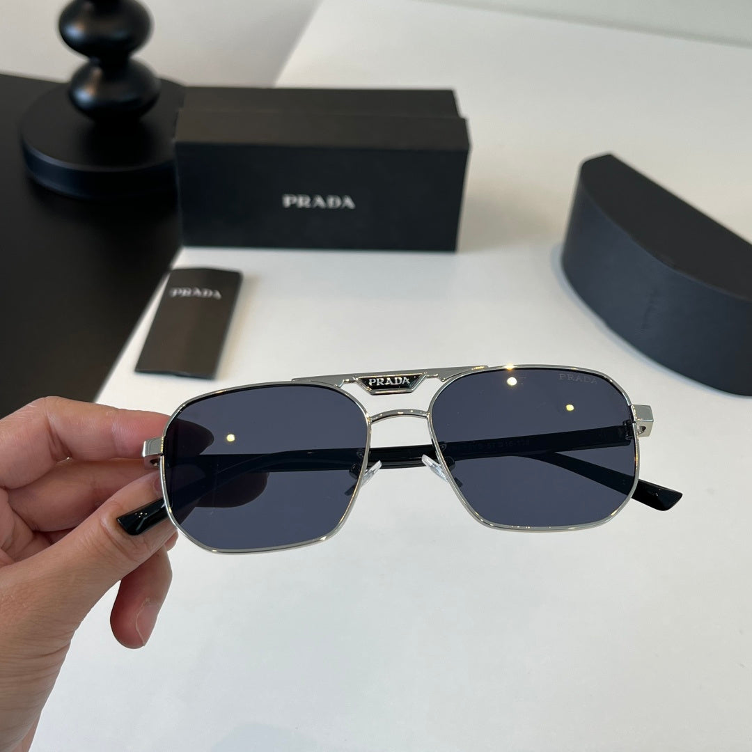 Prada Polarized Fashion Silver Lens Sunglasses for Men - 382627 - detail image 5