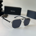 Prada Polarized Fashion Silver Lens Sunglasses for Men - 382627