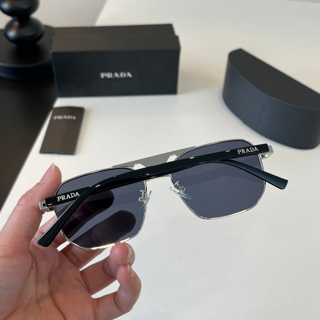 Prada Polarized Fashion Silver Lens Sunglasses for Men - 382627 - detail image 7