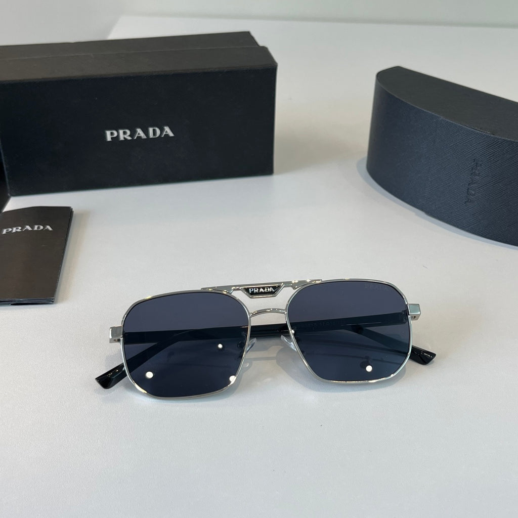 Prada Polarized Fashion Silver Lens Sunglasses for Men - 382627 - detail image 4