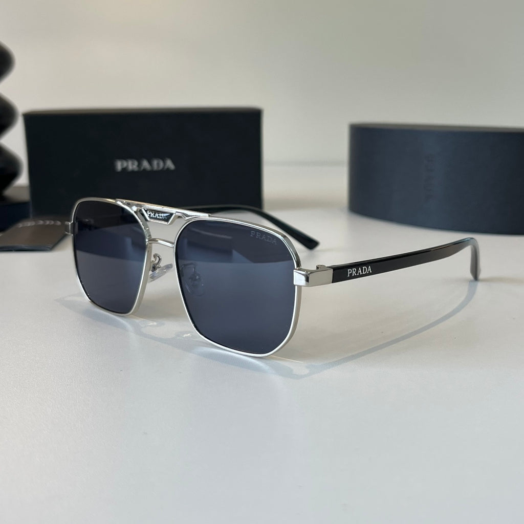 Prada Polarized Fashion Silver Lens Sunglasses for Men - 382627 - detail image 3