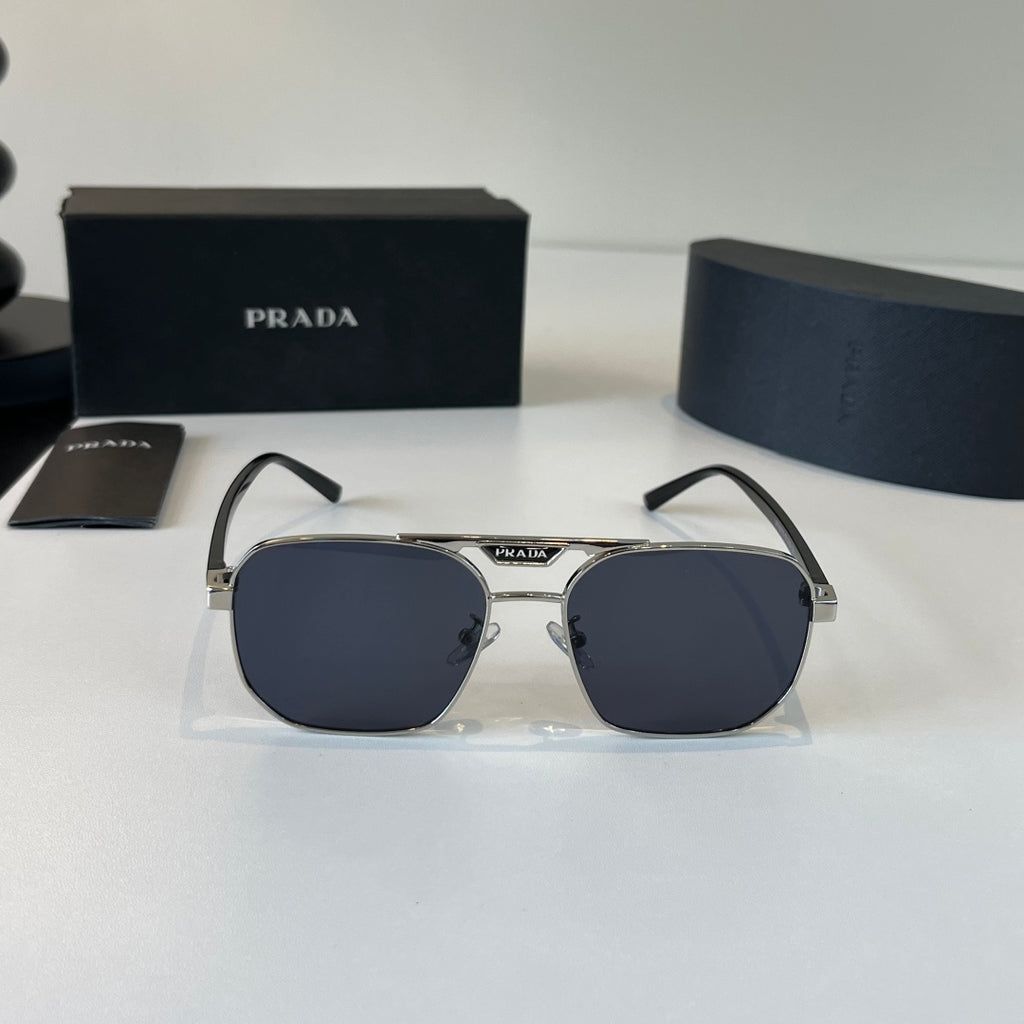 Prada Polarized Fashion Silver Lens Sunglasses for Men - 382627 - detail image 2