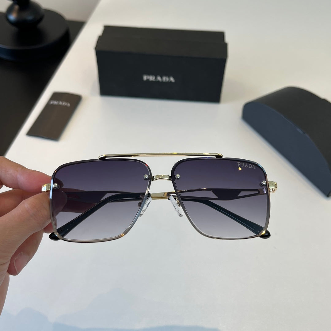 Prada Polarized Fashion Silver Lens Sunglasses for Men - 382613 - detail image 7